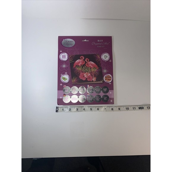 Flamingos Crystal Art Card Kit Craft Buddy New- diamond painting craft - Picture 6 of 6